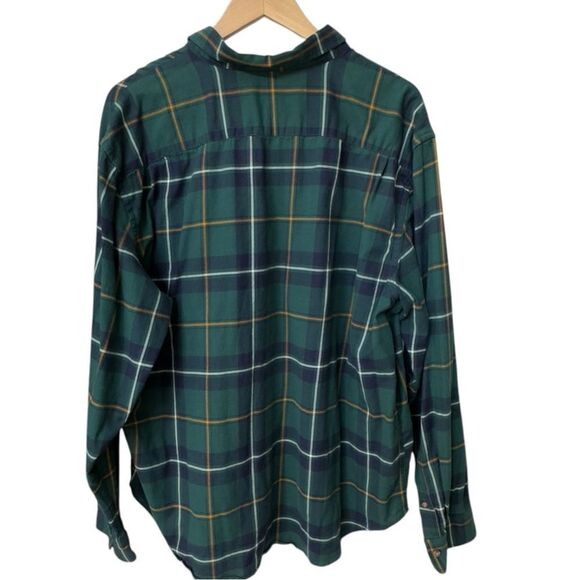 Old Navy Regular-Fit Built-In Flex Everyday Green Plaid Button Down Shirt. XXL. - Picture 3 of 8